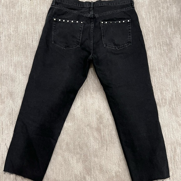 Zara size 12 straight legged studded jeans - Picture 2 of 2